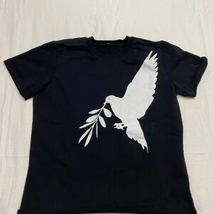 Y-3 (Yoji Yamamoto) Black Tee with White Bird Design